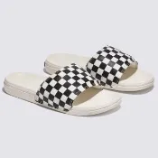 【VANS】官方旗艦 La Costa Slide-On 女款白底棋盤格拖鞋/休閒鞋