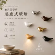 小鳥感應燈｜磁吸感應燈 人體感應  照護燈 小鳥壁燈 充電免接線 三段調光 LED小夜燈 創意裝飾燈 床頭 走廊燈