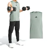Adidas D4T INT. Tank 男款 綠色 三葉草 愛迪達 訓練 運動 休閒 背心 JI8174