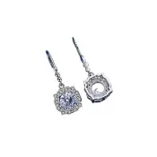 【米蘭精品】現貨+預購 莫桑鑽耳環925純銀耳針(1ctD色八心八箭方型情人節生日聖誕節禮物女飾品73yk59)