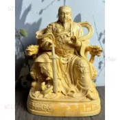 結緣品 辟邪 護身 驅病 檜木雕玄天大帝神像擺件玄天上帝佑聖真君客廳裝飾玄武祖師工藝品