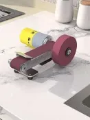 【甄選】電動磨刀機全自動砂帶機小型家用深氣沙輪機迷妳拋咣機臺式開刃機