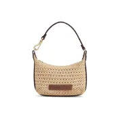 (店+)【CHARLES & KEITH】度假手提編織包 斜挎包 迷你女款 小CK 米色 CK6-40681286