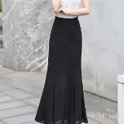 免運 臺灣出貨 女夏魚尾裙  高腰包臀裙半身裙薄款修身半裙顯瘦一步裙墜感新款魚尾裙長裙 SKWF