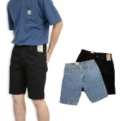 【LEVIS】Levis 505 牛仔短褲 現貨 彈性 修身  levis 丹寧 牛仔 短褲 復古風 牛仔褲(牛仔短褲9038)