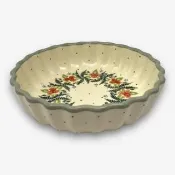 【波蘭陶】SOLO歐洲家居 正版原裝 波蘭原廠手繪 Wiza 19CM 波浪碗 波浪深盤 沙拉碗 水果碗 小紅莓果系列