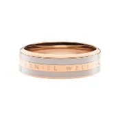 【Daniel Wellington】DW 戒指 Emalie 經典雙色戒指-玫瑰金x沙漠灰(DW00400053)