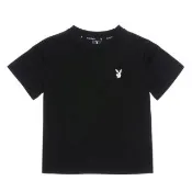 【PLAYBOY】簡約短版刺繡T-SHIRT(黑色)