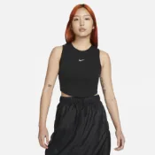 NIKE AS W NSW ESSNTL RIB CRP TANK 女 運動背心 短版 黑-FB8280010