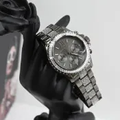 MICHAEL KORS 經典MK三眼不繡鋼手錶 42mm(黑)