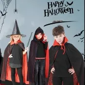 【Baby 童衣】兒童聖誕節造型穿搭 巫師斗篷 魔法師帽 吸血鬼斗篷 男女童COSPLAY派對綁帶披肩 11869(共２款)