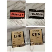 ~小小牛瑪奇朵N~世界機場巴黎CDG倫敦LHR代碼貼紙 行李箱貼紙  汽機車貼紙 安全帽貼紙 易碎品標籤貼紙 巴黎 倫敦