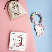 限量版/ Hello Kitty 固齒器 手工奶嘴鏈 禮盒 / 食用級矽膠