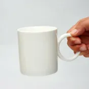 全球選品1館 生活百貨 純白異形把手陶瓷杯創意家用禮品廣告下午茶水杯骨瓷馬克杯