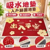 👍👍吸水地墊🚚 入戶絲圈地墊紅色進門大門口墊子出入平安可裁剪玄關腳墊耐磨免洗