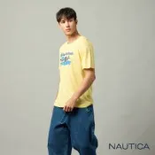 Nautica 官方旗艦 男裝 夏日渡假風印花短袖T恤-黃色