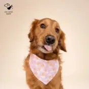 【the paws】粉紅冰淇淋甜筒 純棉寵物領巾 毛孩三角巾 貓狗通用 峇里島手工｜尺寸任選