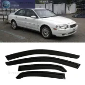 2026新款-適用Volvo S80 1999-2006晴雨擋側窗導流板雨眉加厚注塑透光  pt