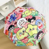 哆啦A夢叮晴雨兩用傘🎀 當貓全自動遮陽傘女晴雨兩用黑膠防曬防紫外線三折卡通太陽傘 遮陽傘 折疊傘 自動傘