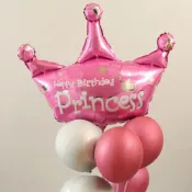 (店+)PARTY FUN（快速到貨）鋁箔造型氣球 皇冠氣球 公主皇冠 王子皇冠 氣球 造型氣球 公主氣球 王子氣球