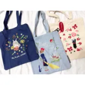 日單《龍貓/Totoro/kiki/魔女宅急便/魔女琪琪/黑貓》刺繡 帆布包 手提包 手提袋 牛仔布