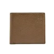 【LOEWE 羅威】Bifold 粒面鹿皮 壓紋 雙摺 皮夾 卡夾 短夾 苔原色 C568302X08