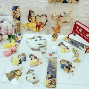 正版 迪士尼 美女與野獸 貝兒 燭檯 茶壺夫人 防水貼紙 玻璃貼紙 摩托車貼紙 安全帽貼紙 汽車貼紙 廚房貼紙 壁貼