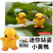 WINE台灣惟恩 微景觀 迷你站姿小黃鴨 鴨 黃鴨  多肉 盆栽 造景 婚禮裝飾 辦公室小物  書櫃擺飾 佈置 場景佈置