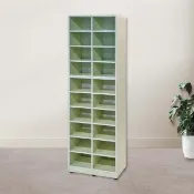 【Miduo 米朵塑鋼家具】1.7尺20格開放式鞋櫃 置物櫃 塑鋼收納櫃 防水塑鋼家具（上下座）