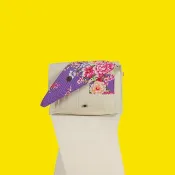 【不要叫我客家花布】標準學生書包(紫)台客包/斜背包/台灣紀念品