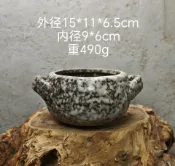 古瓷堂日本回流瓷器 日本回流雪花釉高溫白陶無孔花盆香爐 獨一無二雪花紋理 水培碗蓮銅錢草專用 居家禪風擺飾 手工陶藝盆栽
