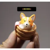 🌸10款式 Q版 地中海 小狗 萌狗 柯基 多表情 睡枕頭 狗狗 柴犬 苔蘚 微景觀 多肉 樹脂 擺件 世外