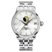 BALL波爾錶 Trainmaster系列 自體發光微型氣燈 月相 機械腕錶 錶 手錶 送禮 34mm / NL3082D-SJ-WH