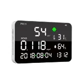 【工具網】空氣品質偵測器 電子溫濕度計 甲醛測試儀 PM2.5檢測儀 溫濕度看板 環境空氣 180-LED3623(壁掛式)