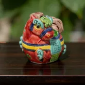 【純手工藝】交趾陶 開運吉祥物 擺件 招財 紅色 客廳 辦公室 茶寵 馬上有錢 客廳擺飾 擺飾 招財擺件 流水擺件 老虎