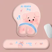 宜百家 護腕滑鼠墊手腕墊 原創可愛小豬屁股護腕滑鼠墊3D立體異形辦公桌墊筆記本電腦鍵盤