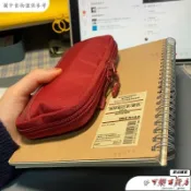 🔥新店促銷💰 日系極簡網格燒餅純色筆袋 多功能大容量 初中學生高顏值文具盒