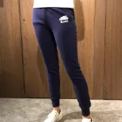 美國百分百【全新真品】Roots 女長褲 棉褲 海狸 縮口 束口褲 logo 運動褲 休閒褲 深藍 AL59