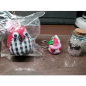 裝飾小物/送禮小物 水晶玻璃瓶 草莓蛋糕吊飾 吉祥如意手作貓頭鷹吊飾
