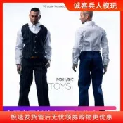 6男兵人衣服 M001紳士西裝套裝 正裝馬甲襯衫西褲 適合強壯素體 12吋可動人偶配件