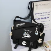 🎀薩卡班甲魚可愛表情包斜挎包趣味搞怪創意包包中小學生補習單肩包