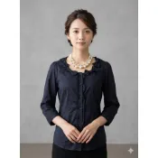 *♡*MA•TSU Mi/黑色/蝴蝶結棉質襯衫/適S-小M/近新/二手衣《Anna的百寶箱》
