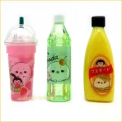 asdfkitty可愛家精品店 asdfkitty*海豹飲料醬料瓶造型3入鉛筆蓋/鉛筆延長器/鉛筆套/鉛筆帽-日本正版商品