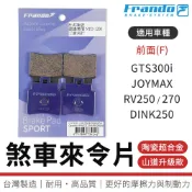 【免運 耐耗磨】FRANDO｜煞車皮 陶瓷超合金 來令片 適用 GTS300i RV270 JOYMAX 頂客250 前