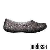 Melissa-圓頭M字簍空娃娃鞋-灰色