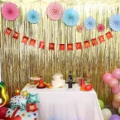 台灣出貨 雨絲條 萬聖節 聖誕節 派對佈置 婚禮佈置 生日佈置 金蔥絲 金蔥線 金蔥條  雨絲門簾 雨蘇 雨絲簾