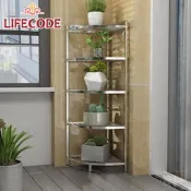 LIFECODE《收納王》不鏽鋼角落架(鍋具架/浴室架)（二層/三層/四層/五層）四種尺寸可供選擇