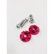 COCO機車精品 KISS 大牌螺絲 車牌螺絲 孔狀型 內六角(大) 勁戰 三代 四代 SMAX FORCE 雷霆S 紅