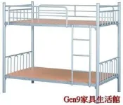 蘆洲巨林家具館..3尺雙層鐵床(烤銀)(T1-14)(3分床板)-GD*617-1..台北地區免運費!!
