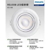 含稅 附發票 飛利浦 LED投射崁燈 RS100B 7.5公分 9公分 6W 9W 可調角度 投射燈 崁燈